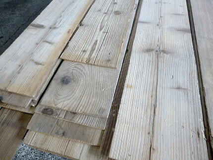 Placage vieux bois plancher d'usine